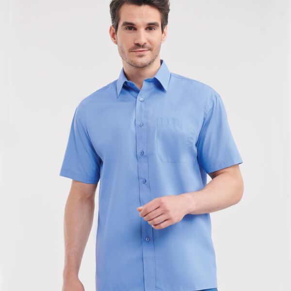 Russell Collection Short Sleeve Easy Care Poplin Shirt Thumbnail