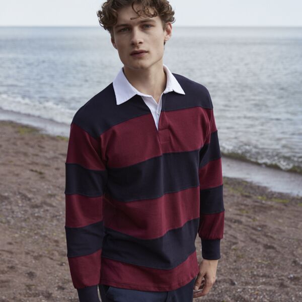Front Row Sewn Stripe Rugby Shirt Thumbnail